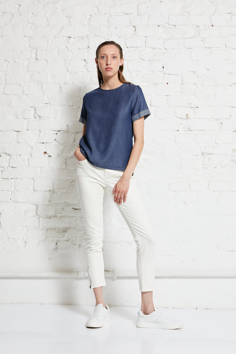 TENCEL denim T-blouse