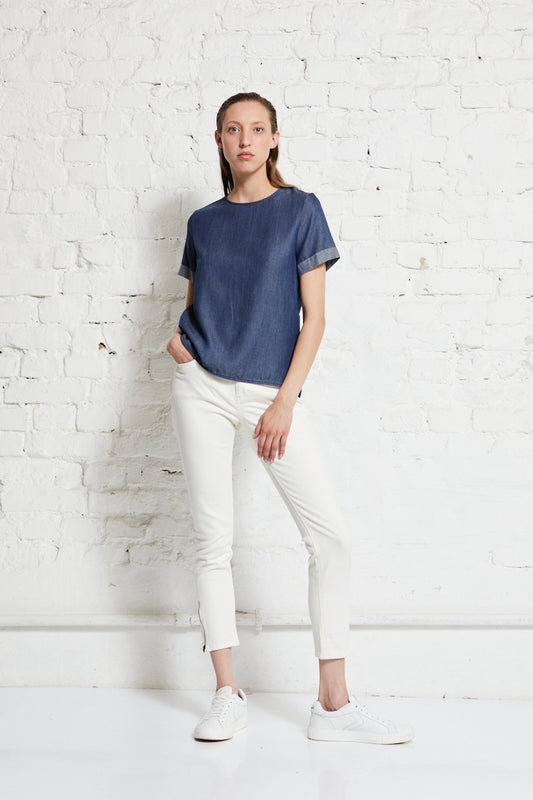 TENCEL denim T-blouse