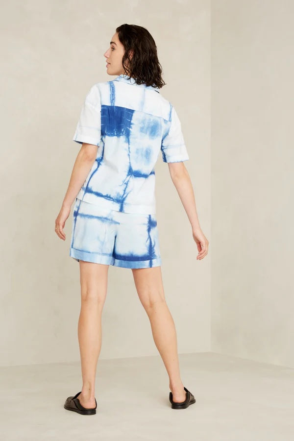 Marisol Short  | SHIBORI NATURAL INDIGO