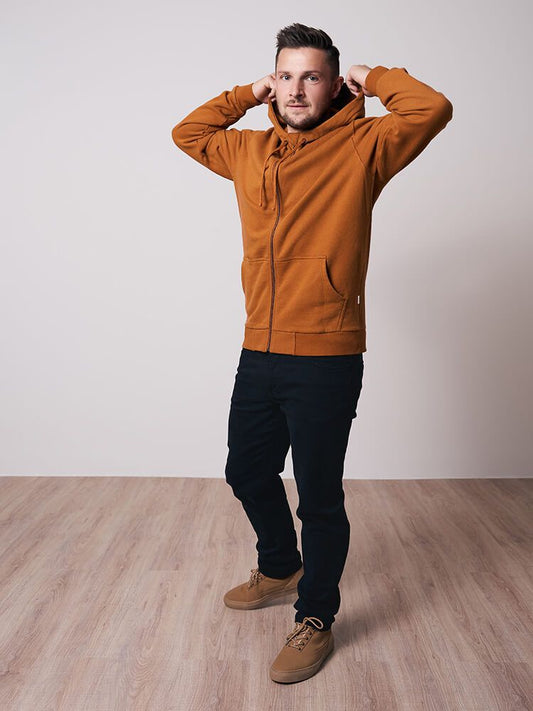 Woodyhoody Zip Hoody Kapuzenpullover Ocker