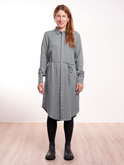 Lyocell (TENCEL™) Hemdkleid Grau